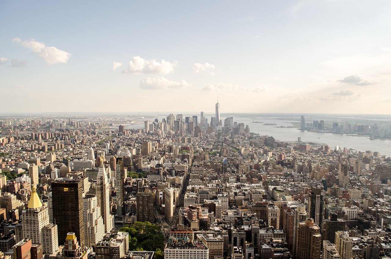 new york, city, aerial view