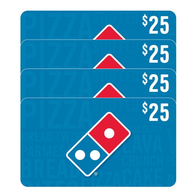 Tarjetas de regalo de Domino's.