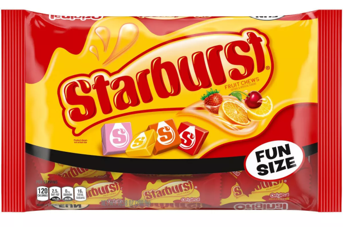 Starburst Halloween Original Fruity Chewy Candy Fun Size.