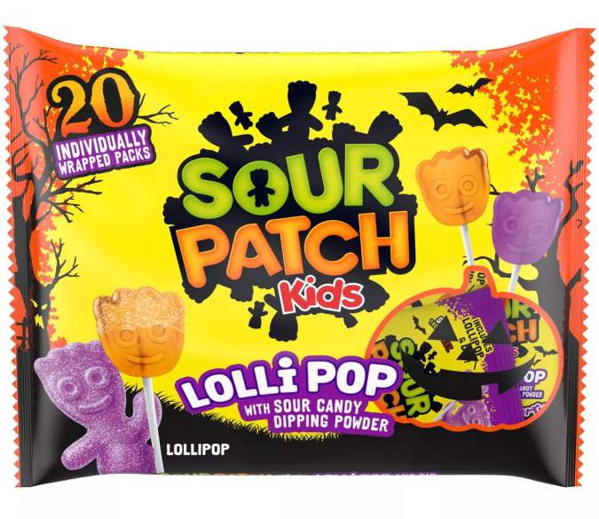 Halloween Sour Patch Kids Lollipops.