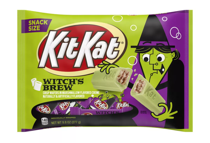 Kit Kat Marshmallow Crème Witches Brew Halloween Candy Snack Size.