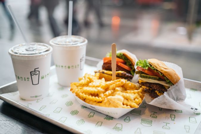 Shake Shack Hamburger en la ciudad de Londres.