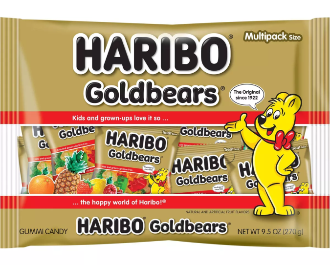 Haribo Halloween Goldbears Gummies Mini Bags.