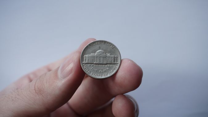 Moneda Jefferson Nickel (5 céntimos).